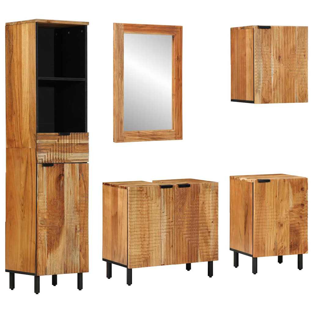 Badevrelsesskabst 5 stk. Naturfarvet 38 x 33 x 160 cm