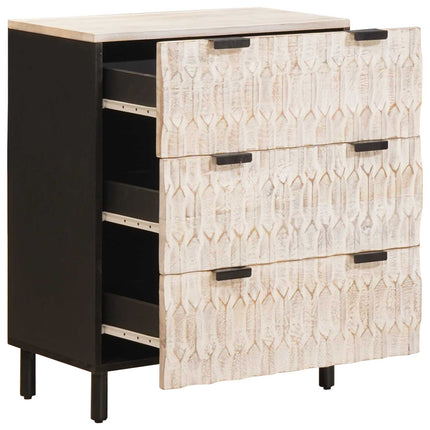 Sideboard 2 pcs Hvid Vask Finish 60 x 33 x 75 cm