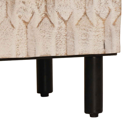 Sideboard 3 pcs Hvid Vask Finish 180 x 33 x 75 cm