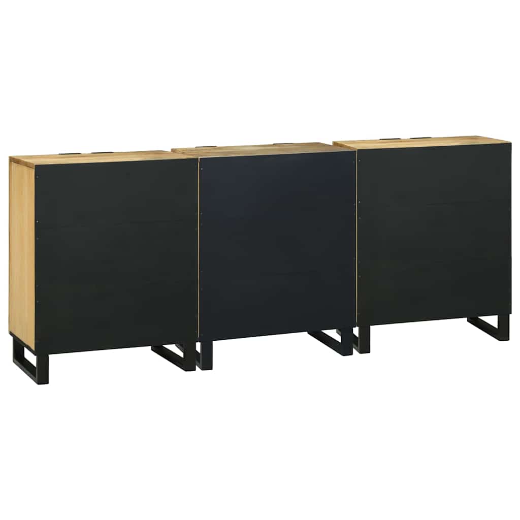 Badeværelsesmøbel sæt med skuffe 3 pcs Brun Konstrueret træ