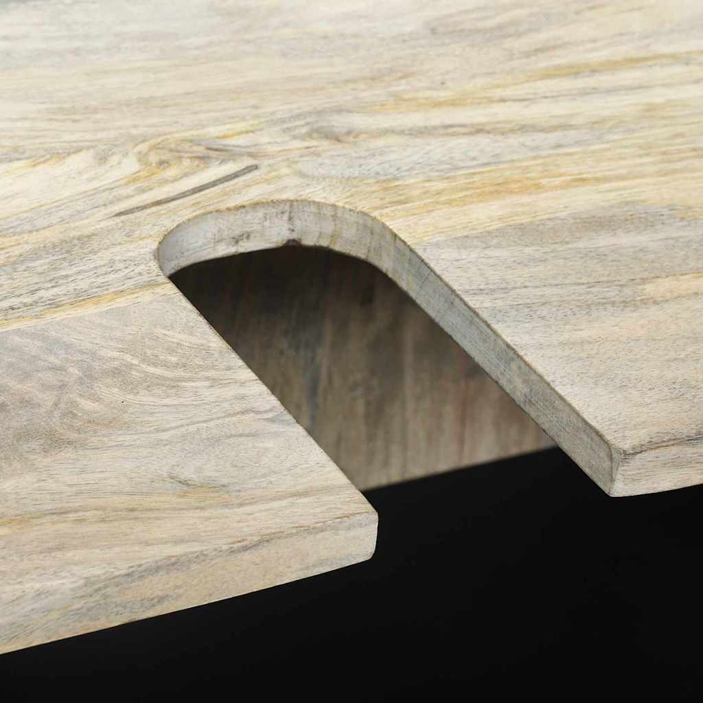 Badeværelsesmøbel sæt med skuffe 3 pcs Hvid Konstrueret træ