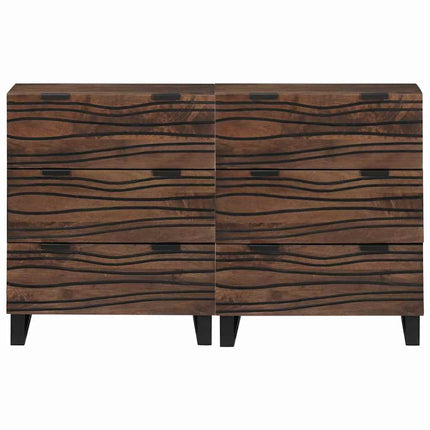 Sidetabel Sæt 2 stk. Valnød 120 x 33 x 75 cm Massivt mangotræ