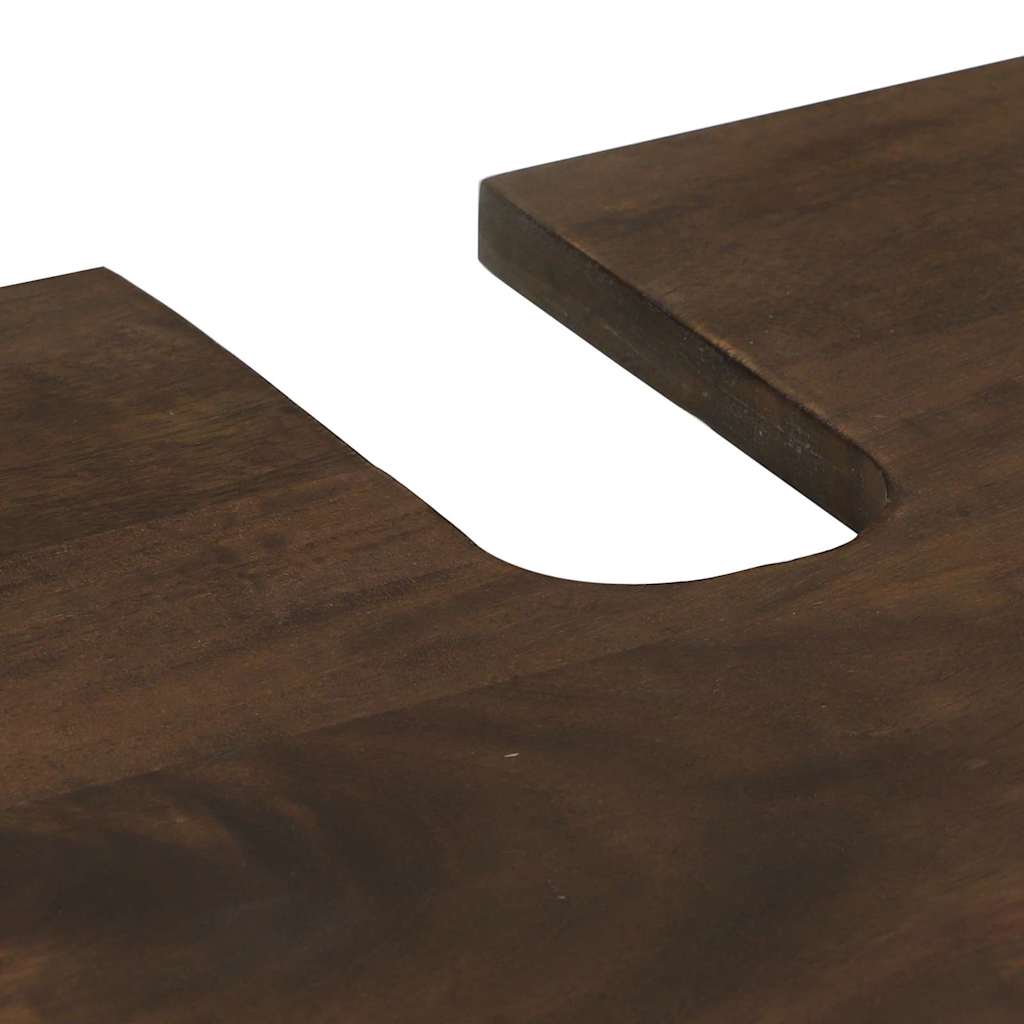 Badeværelsesmøbel sæt 2 pcs Valnøddebrun Konstrueret træ