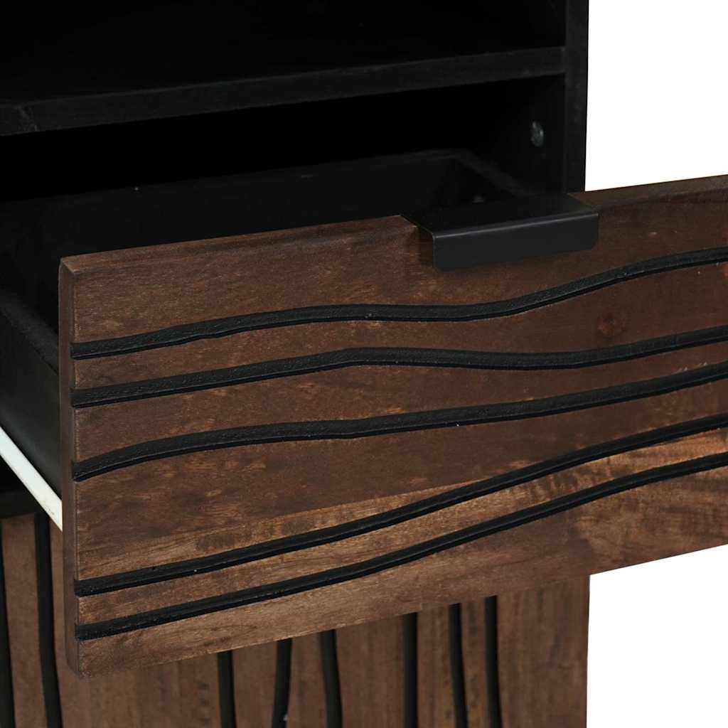 Badeværelsesmøbel sæt 3 pcs Valnøddebrun Konstrueret træ