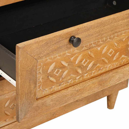 Sideboard 3 stk. 180 x 33,5 x 75 cm Massivt mangotræ Brun