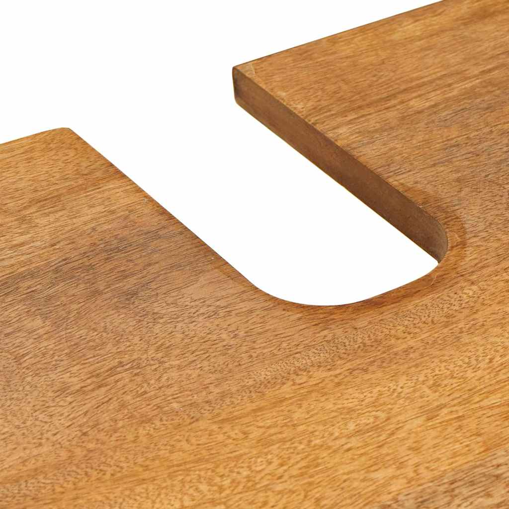 Badeværelsesmøbel sæt med hylde 2 pcs Brun Konstrueret træ