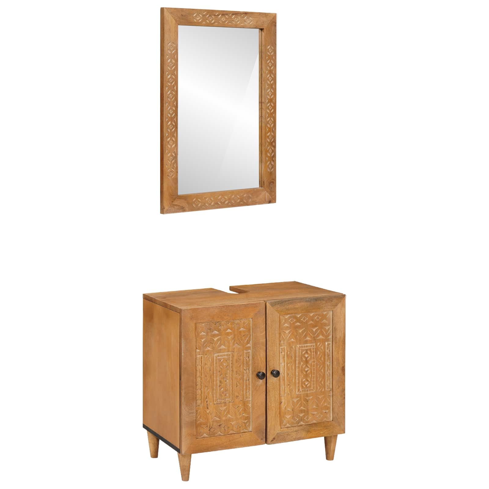 Badevrelsesmbel st 2 stk. Brun 62 x 33 x 58 cm