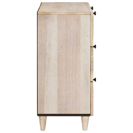 Sideboard 2 pcs Hvid 120 x 33,5 x 75 cm Massivt mangotræ