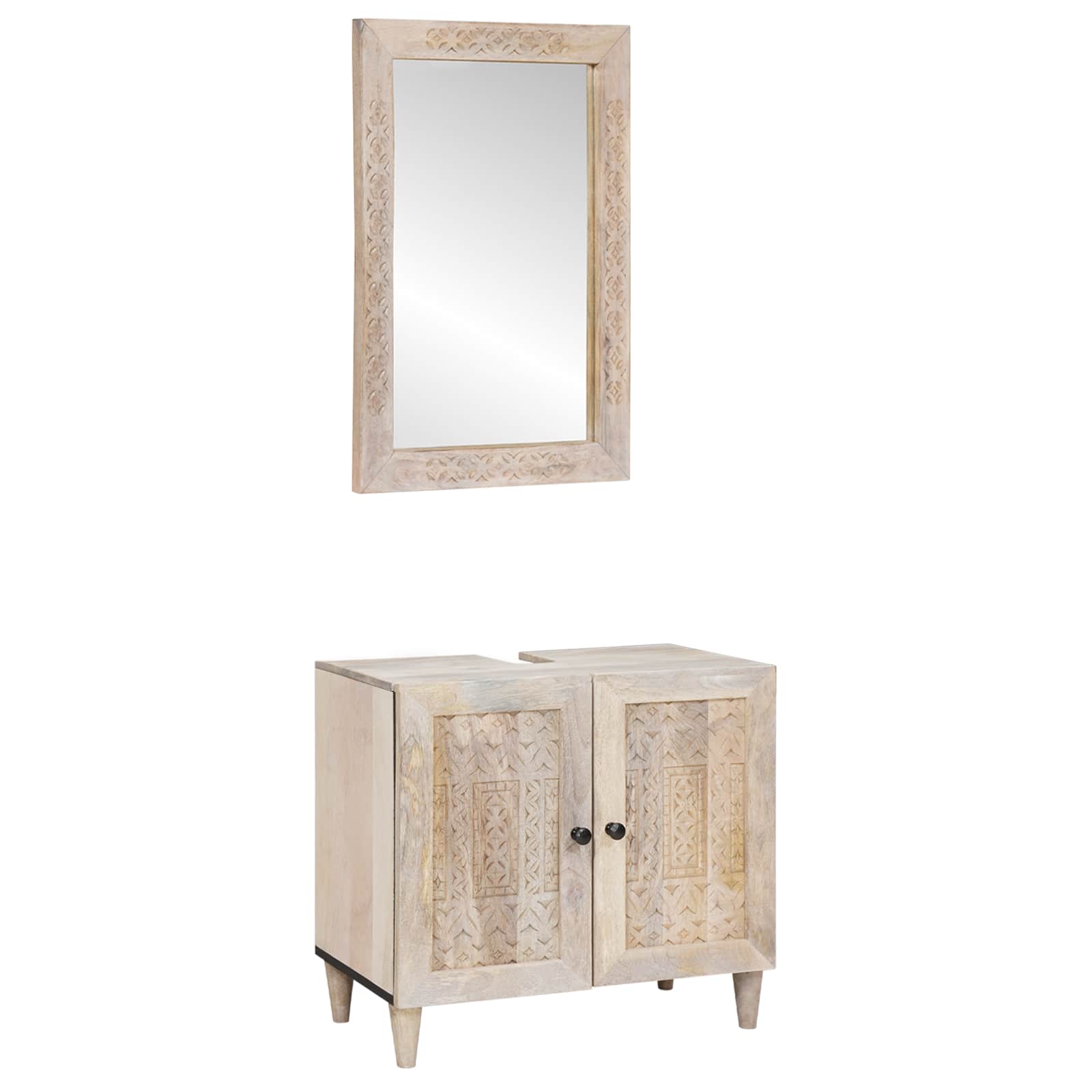 Badevrelsesmbel st 2 stk. Hvid 62 x 33 x 58 cm