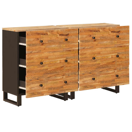 Sideboard 2 stk. 60 x 33 x 75 cm Massivt mangotræ Brun