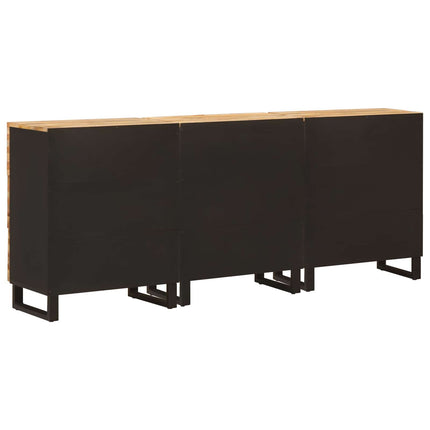 Sideboard 3 stk. 60 x 33 x 75 cm Massivt mangotræ Brun
