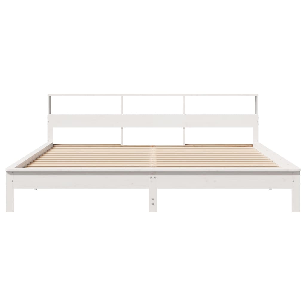 sengeramme uden madras 180x200 cm massivt fyrretræ hvid