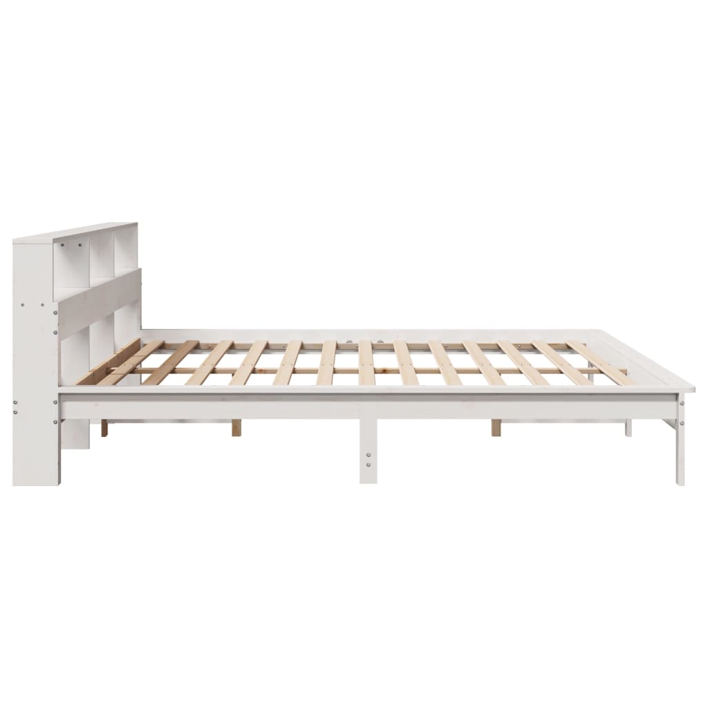 sengeramme uden madras 180x200 cm massivt fyrretræ hvid