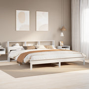 sengeramme uden madras 180x200 cm massivt fyrretræ hvid