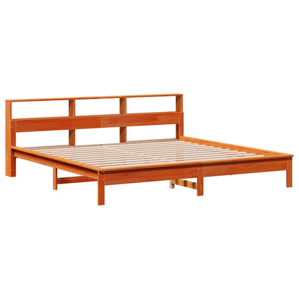sengeramme uden madras 180x200 cm massivt fyrretræ gyldenbrun