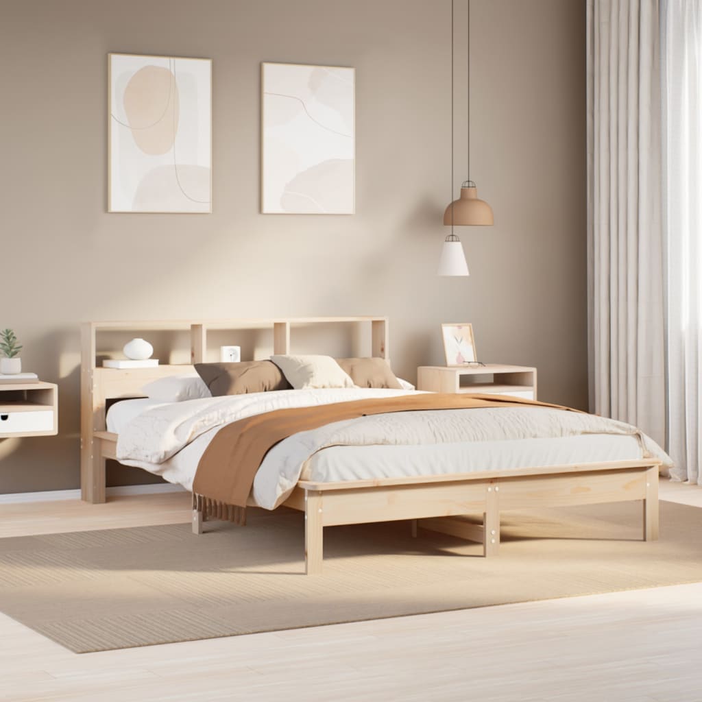 sengeramme uden madras 140x200 cm massivt fyrretræ
