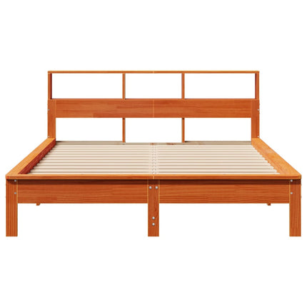 sengeramme uden madras 140x200 cm massivt fyr gyldenbrun