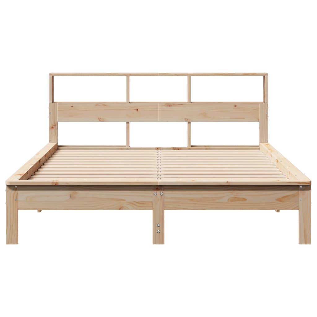 sengeramme uden madras 140x190 cm massivt fyrretræ