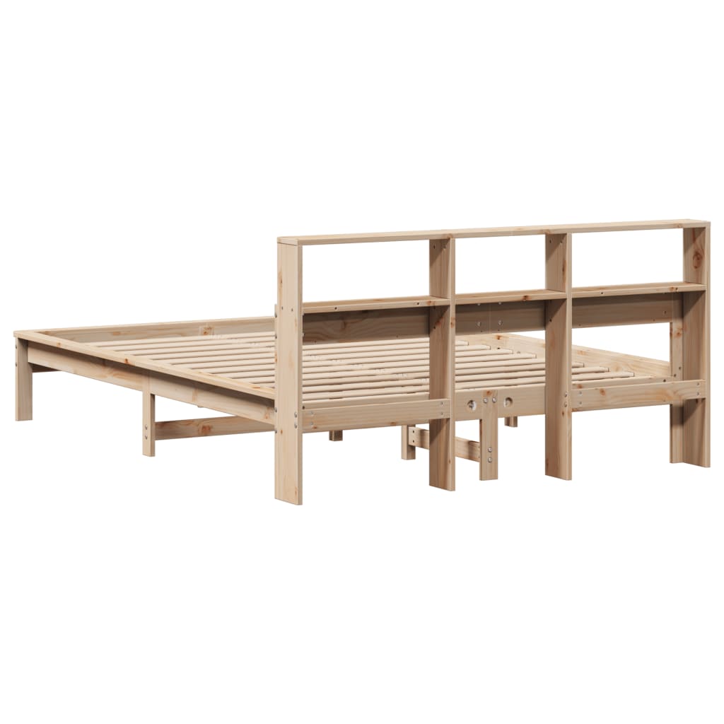 sengeramme uden madras 140x190 cm massivt fyrretræ