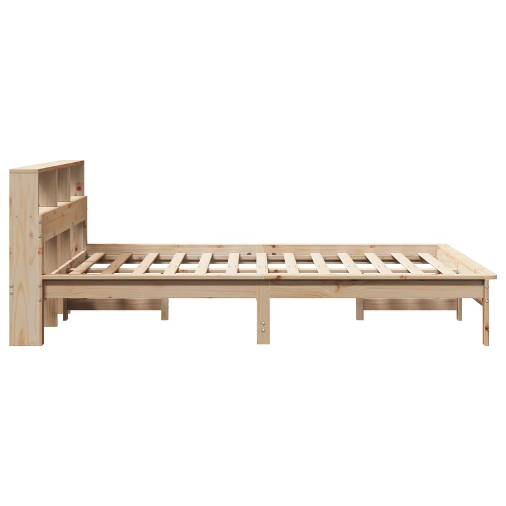 sengeramme uden madras 135x190 cm massivt fyrretræ hvid