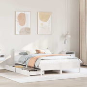 sengeramme uden madras 160x200 cm massivt fyrretræ hvid