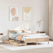 sengeramme uden madras 140x190 cm massivt fyrretræ