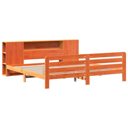 sengeramme uden madras 180x200 cm massivt fyrretræ gyldenbrun
