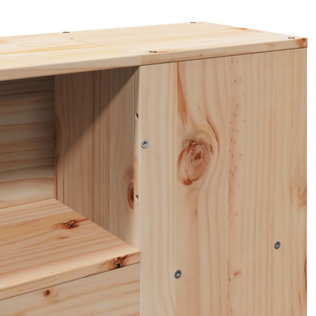 sengeramme uden madras 135x190 cm massivt fyrretræ hvid