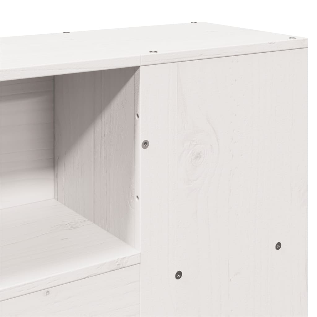 sengeramme uden madras 135x190 cm massivt fyrretræ hvid