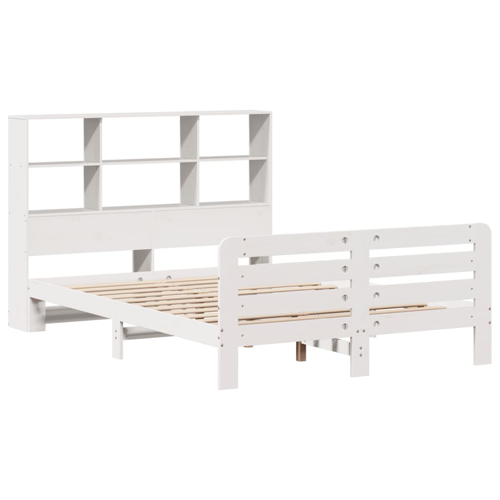 sengeramme uden madras 160x200 cm massivt fyrretræ hvid