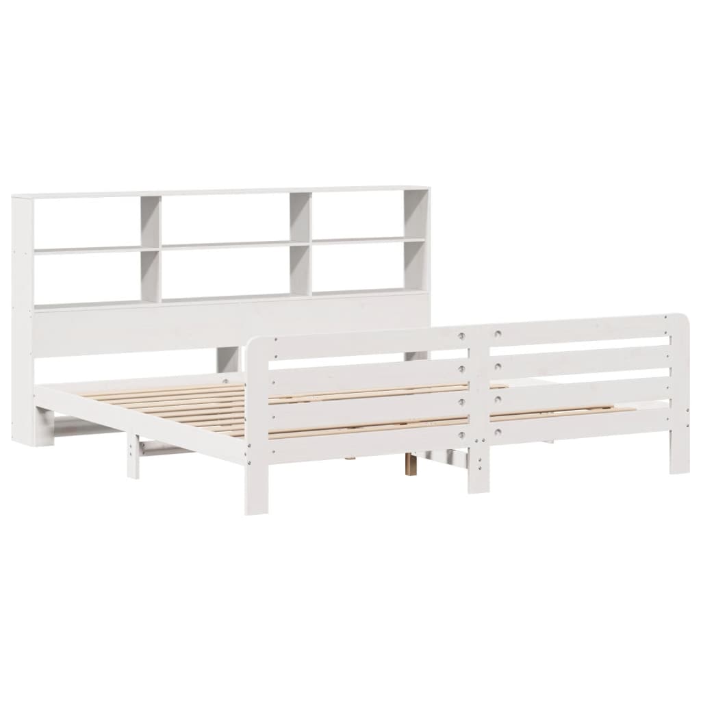 sengeramme uden madras 180x200 cm massivt fyrretræ hvid