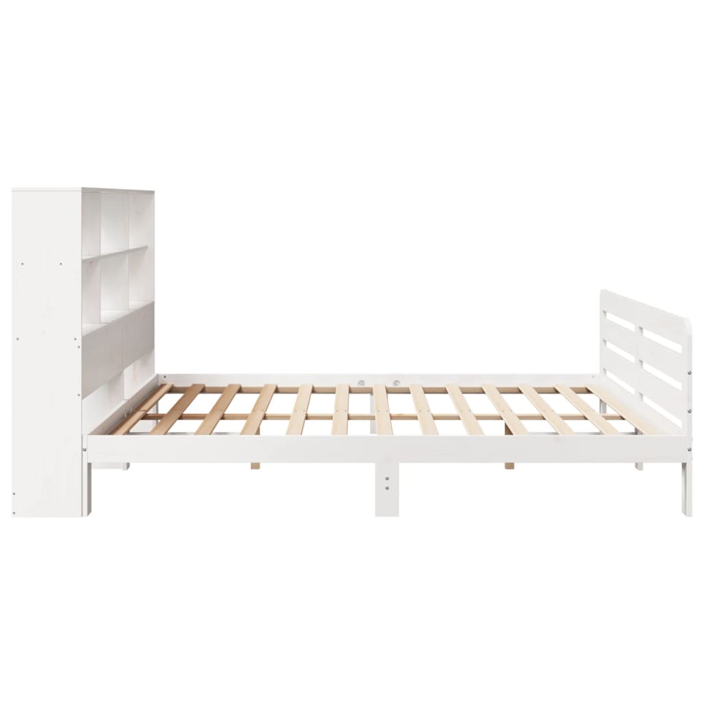sengeramme uden madras 180x200 cm massivt fyrretræ hvid
