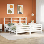 sengeramme uden madras 180x200 cm massivt fyrretræ hvid