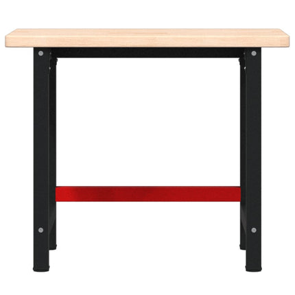 arbejdsbænk 100x60x83 cm massivt egetræ rektangulær