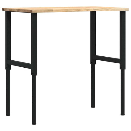 arbejdsbænk 100x60x(71,5-98) cm massivt egetræ