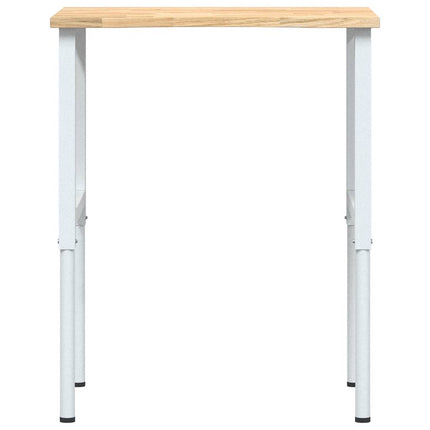 arbejdsbænk 80x60x(71,5-98) cm massivt egetræ