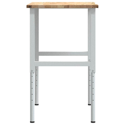 arbejdsbænk 100x60x(71,5-98) cm massivt egetræ