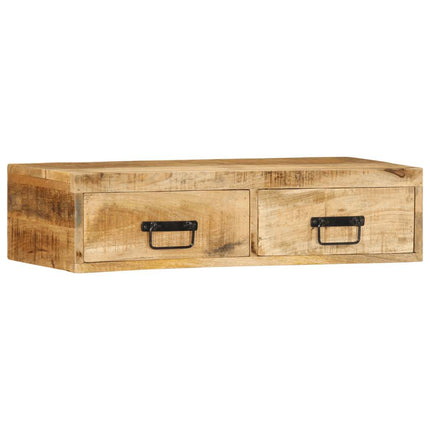 væghængt tv-skab 80x30x19cm massivt ru mangotræ