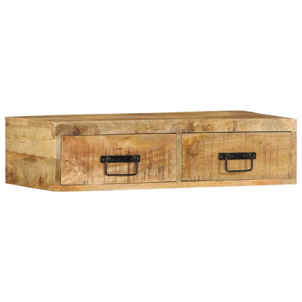 væghængt tv-skab 80x30x19cm massivt ru mangotræ