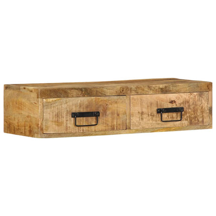 væghængt tv-skab 80x30x19cm massivt ru mangotræ