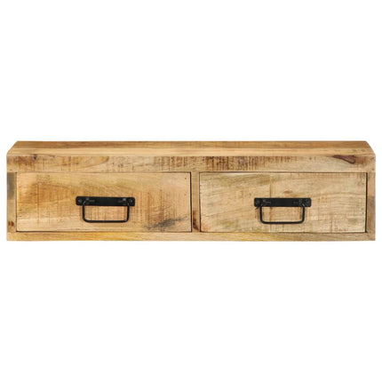 væghængt tv-skab 80x30x19cm massivt ru mangotræ