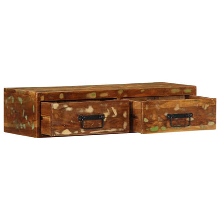 væghængt tv-skab 80x30x19 cm massivt genbrugstræ