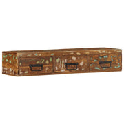 væghængt tv-skab 100x30x19 cm massivt genbrugstræ