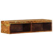 væghængt tv-skab 80x30x19 cm massivt genbrugstræ