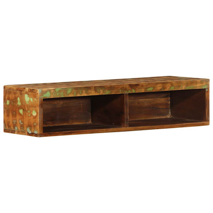 væghængt tv-skab 80x30x19 cm massivt genbrugstræ