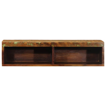 væghængt tv-skab 80x30x19 cm massivt genbrugstræ