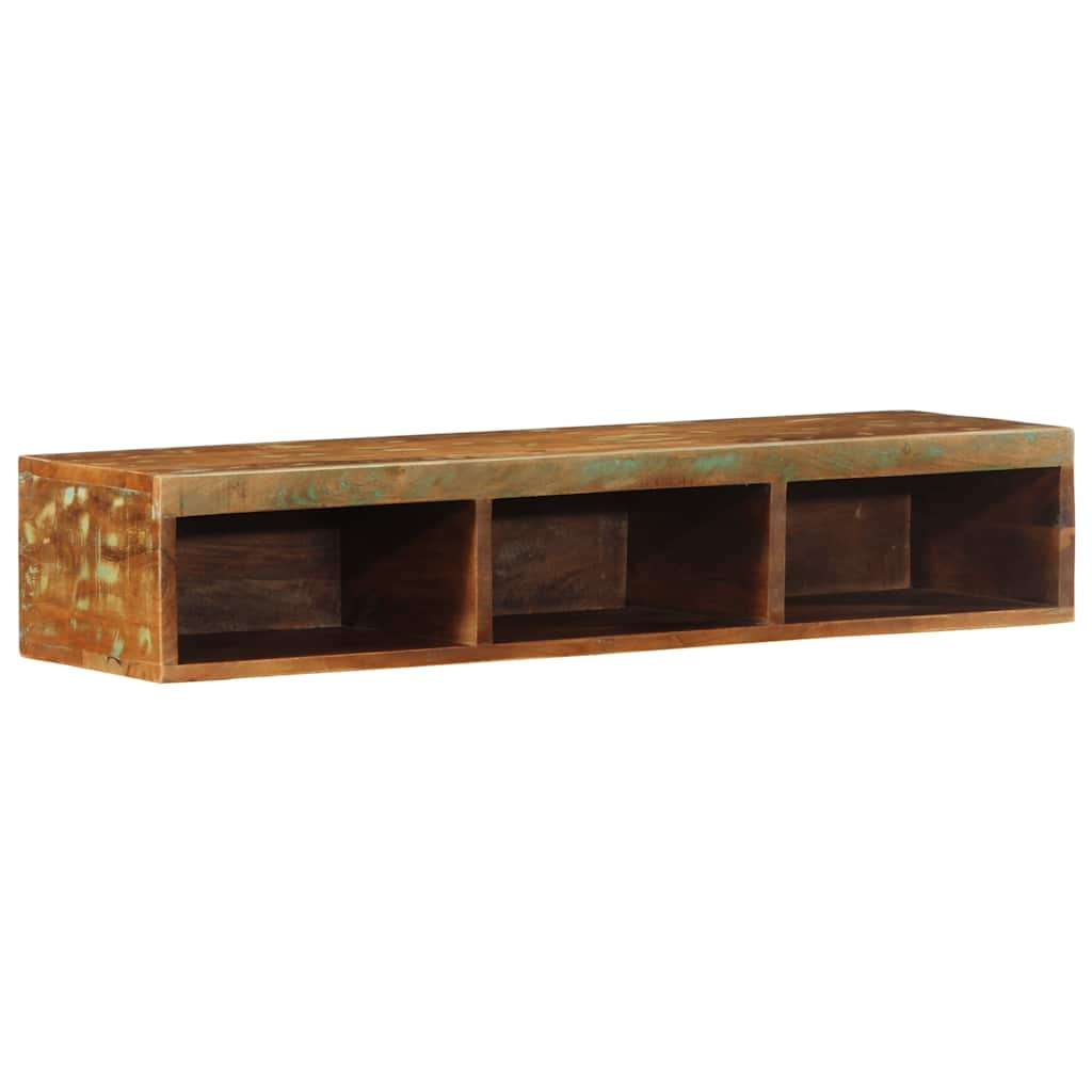 væghængt tv-skab 100x30x19 cm massivt genbrugstræ