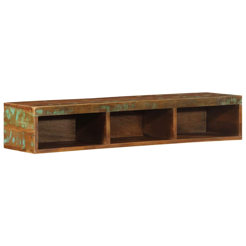 væghængt tv-skab 100x30x19 cm massivt genbrugstræ