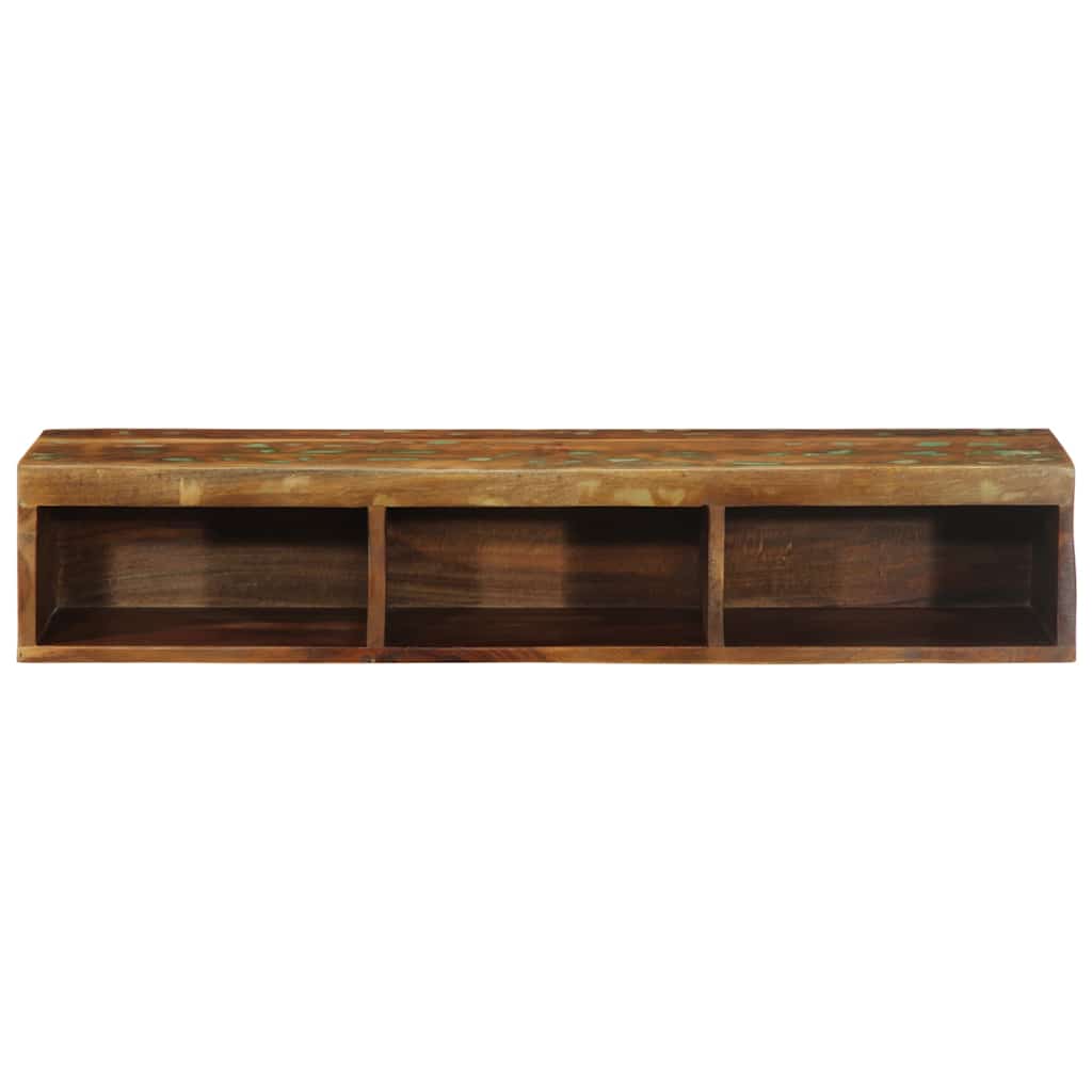 væghængt tv-skab 100x30x19 cm massivt genbrugstræ