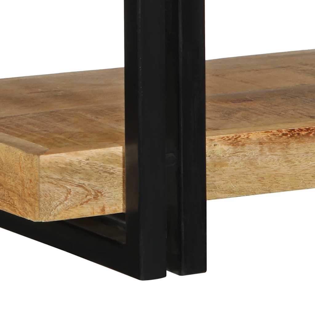 væghylde 70x33x35 cm massivt ru mangotræ